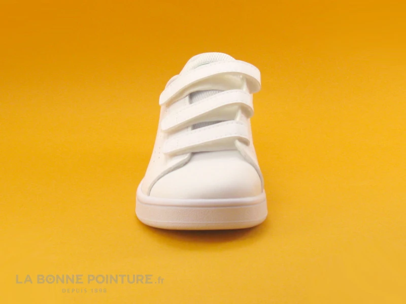 Adidas ADVANTAGE C EF0223 Blanc Vert - Basket Velcro Enfant – Image 2