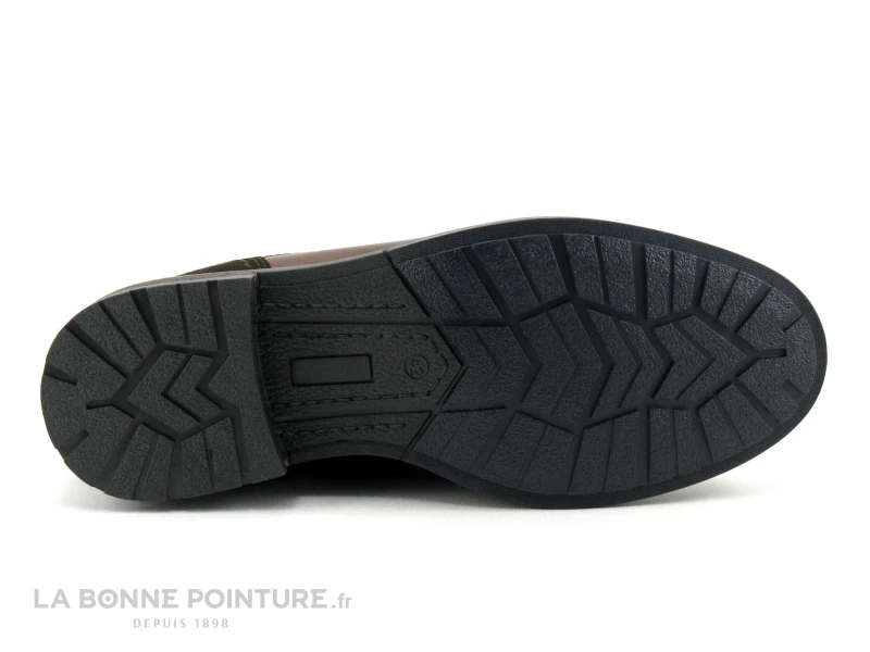 Point D Orgues FAGUE Marron Fonce - Boots Homme Lacet Et 2 Zips – Image 6