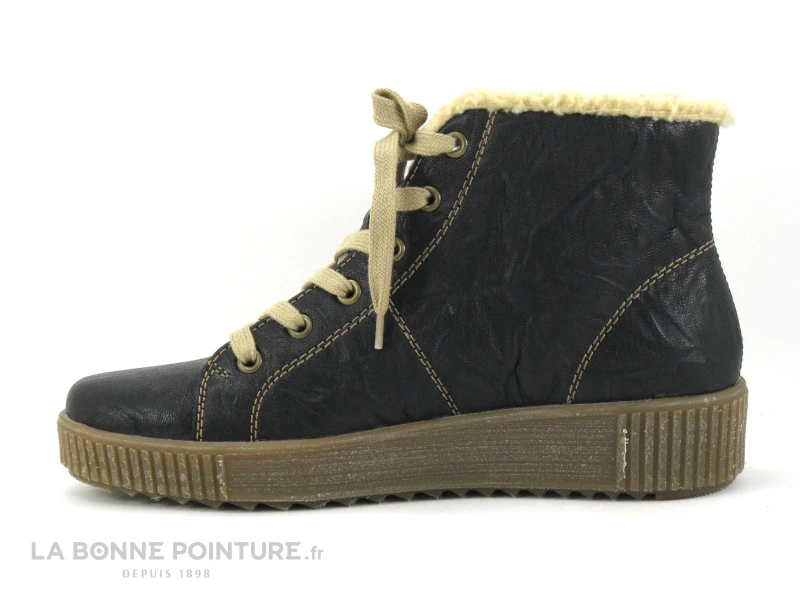 Remonte R7980-01 Noir Marron Beige - Basket Montante Femme – Image 3