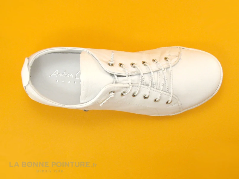 Andrea Conti 0345724 White - Basket Basse Femme Cuir Blanc – Image 6