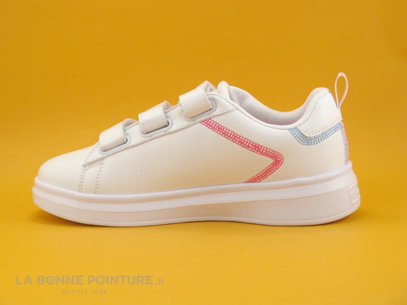 Champion ANGEL G GS Blanc - Sneakers Fille 3 Brides Velcro – Image 3