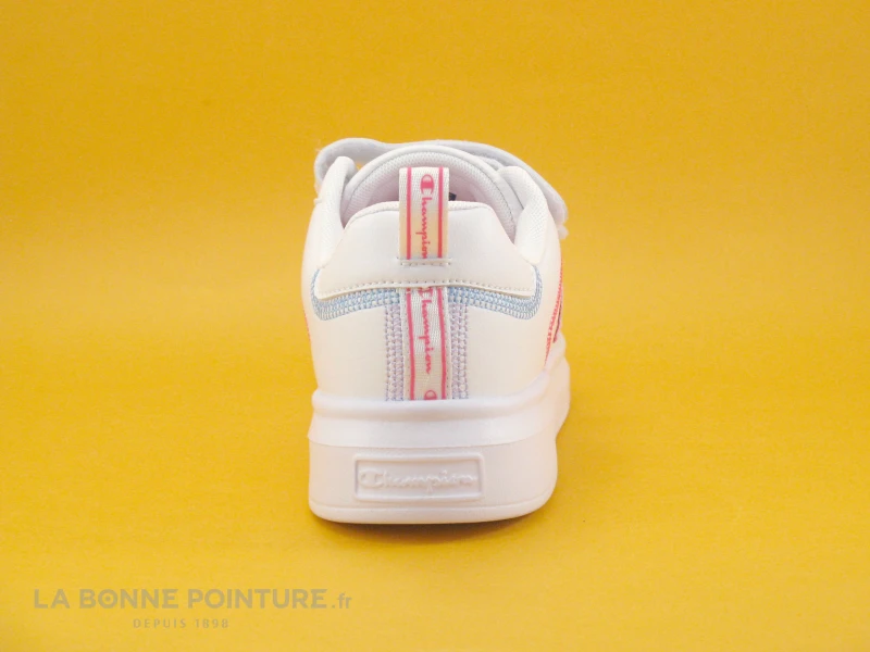 Champion ANGEL G GS Blanc - Sneakers Fille 3 Brides Velcro – Image 4
