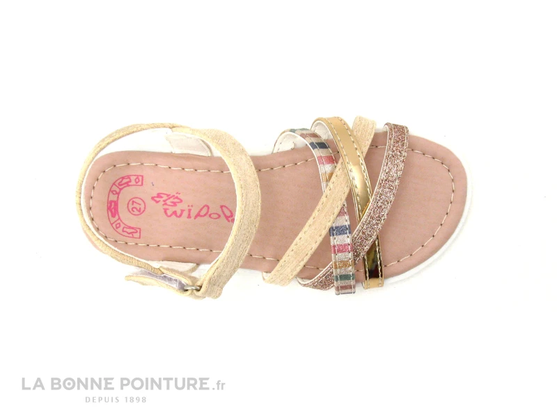 Wipop YOLE Rose - Paillettes Et Rose Gold - Nu-pieds Fille – Image 3