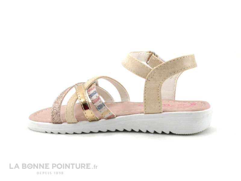 Wipop YOLE Rose - Paillettes Et Rose Gold - Nu-pieds Fille – Image 2