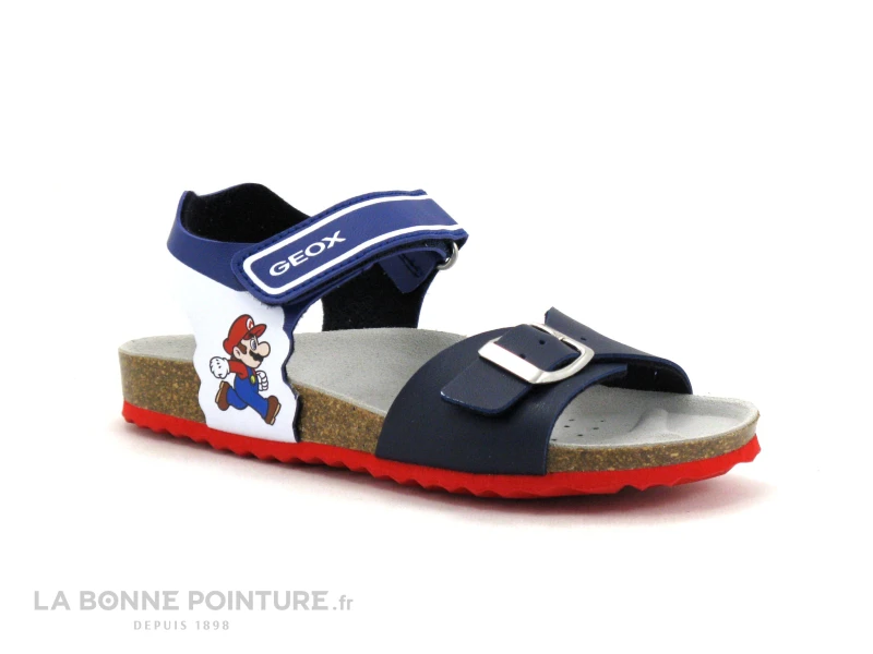 Geox Super Mario J258LC Navy Royal - Sandale Bleu Marine GARCON – Image 5