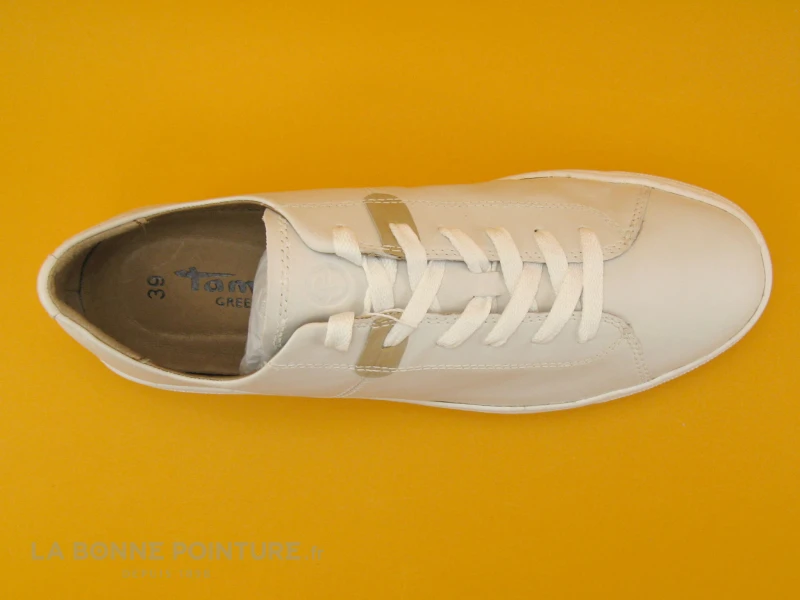 Tamaris 1-23766-26 117 White Leather - Basket Femme Cuir Blanc – Image 5