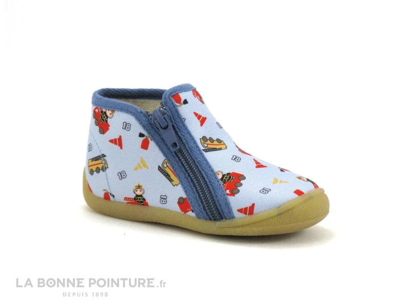 Bellamy NINO Pompier Ciel - Chausson Montant BEBE – Image 5