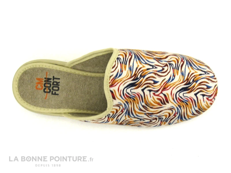 CM Confort 20056 Tiguer - Beige Et Multicolore - Pantoufle Mule F – Image 3