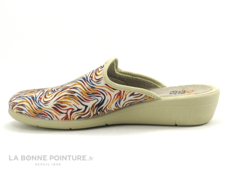 CM Confort 20056 Tiguer - Beige Et Multicolore - Pantoufle Mule F – Image 2