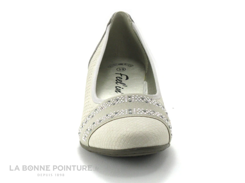 Feel In HEAVY Beige Strass - Escarpin – Image 2