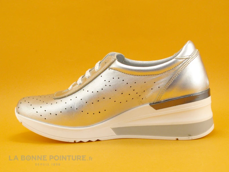 Brans 13316 - Argent - Basket Femme Semelle Compensee – Image 3