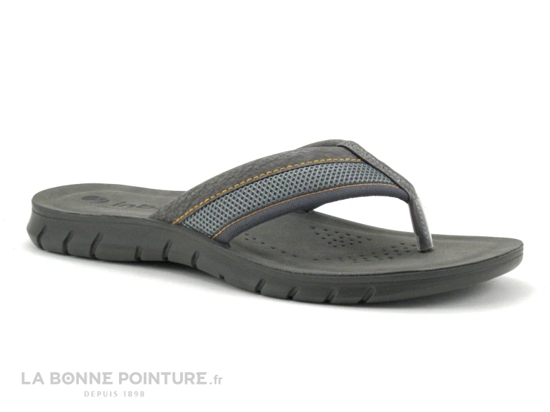 Inblu FO44JV01 Gris - Coutures Orange - Tong Homme