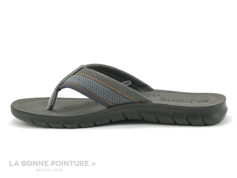 Inblu FO44JV01 Gris - Coutures Orange - Tong Homme – Image 3