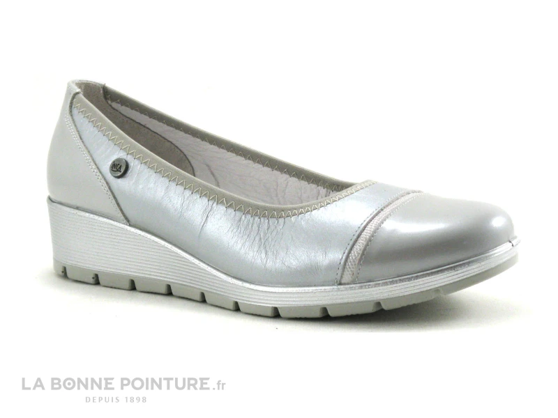 Inea RODEZ Verni Gris Argent - Ballerine Compensee â Image 5