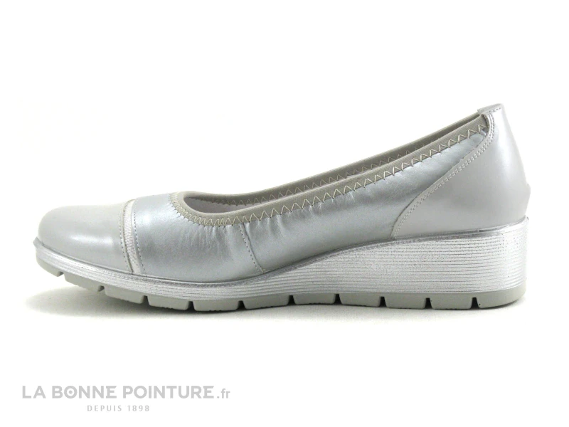Inea RODEZ Verni Gris Argent - Ballerine Compensee â Image 3