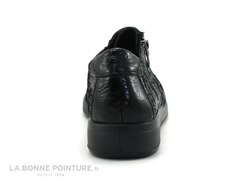 Pedi Girl ALET AMO - Noir Verni - Bleu Metal - Chaussure Femme Avec Zip – Image 4