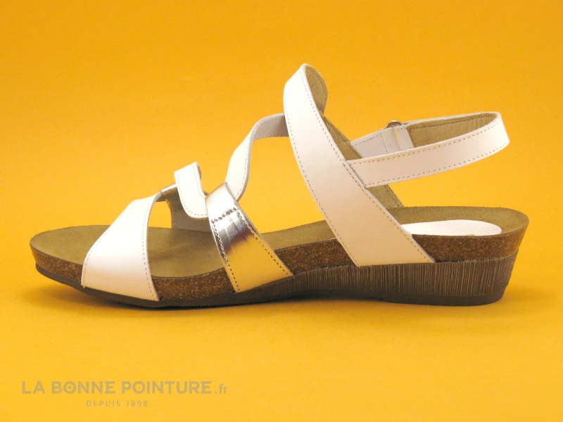 Xapatan 2164 Blanc Argent - Sandale Mode Confort Femme â Image 3