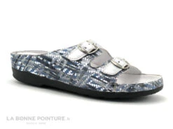 Pedi Girl WELL Bic DB - Argent Bleu - Mule Reglable Femme