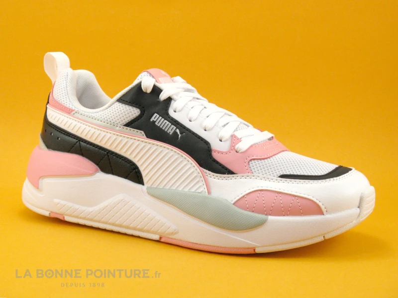 Puma X RAY 2 Square Blanc Rose Noir - Basket Semelle Epaisse – Image 5