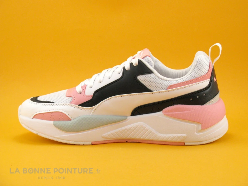 Puma X RAY 2 Square Blanc Rose Noir - Basket Semelle Epaisse – Image 2
