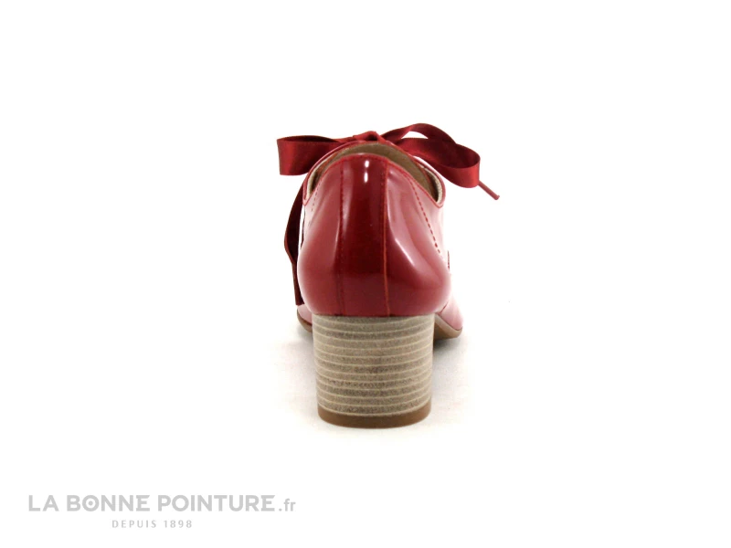 Folies MACAR Rouge Verni - Derby Talon - Lacet Ruban – Image 4