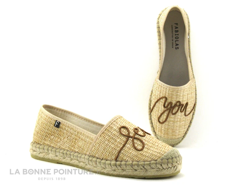 Fabiolas 101105 - Beige Paille Tressee - Espadrille Femme