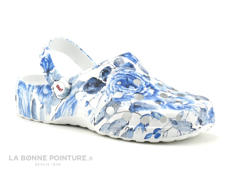 Woz Cheese Bluette - Bleu Blanc - Sabot Fleuri – Image 5