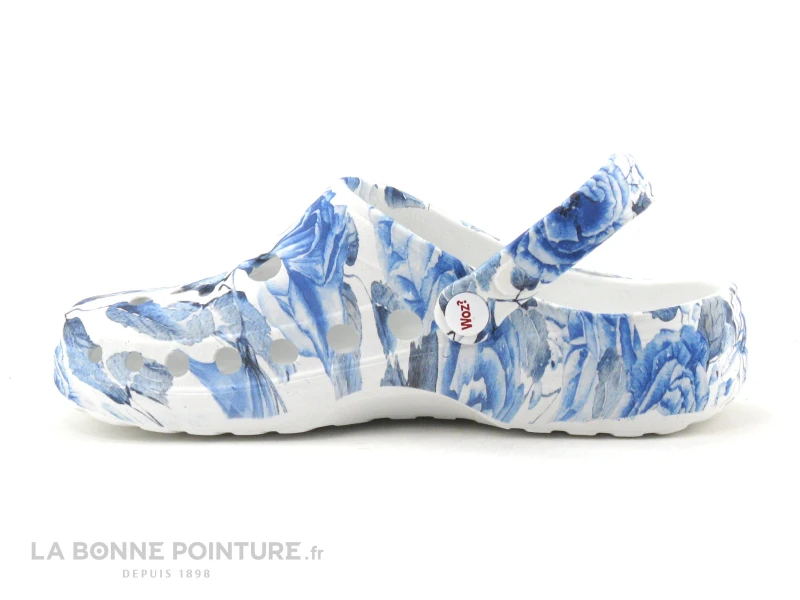 Woz Cheese Bluette - Bleu Blanc - Sabot Fleuri – Image 3
