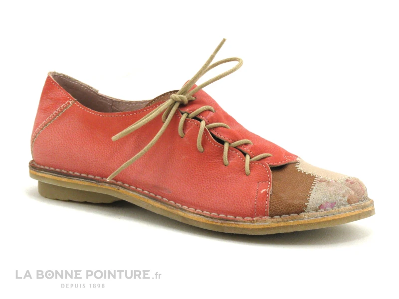Alce Shoes 9058 - Rouge - Beige - Lacet Lateral - Chaussure Basse F – Image 5