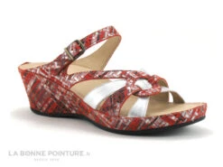 Pedi Girl SACI Rouge Argent - Mule Talon Compense