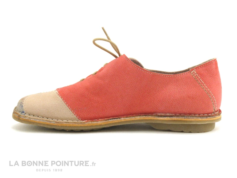 Alce Shoes 9058 - Rouge - Beige - Lacet Lateral - Chaussure Basse F – Image 3