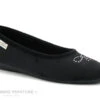 Maison Espadrille 6190 - Velours Noir - Chausson Ballerine