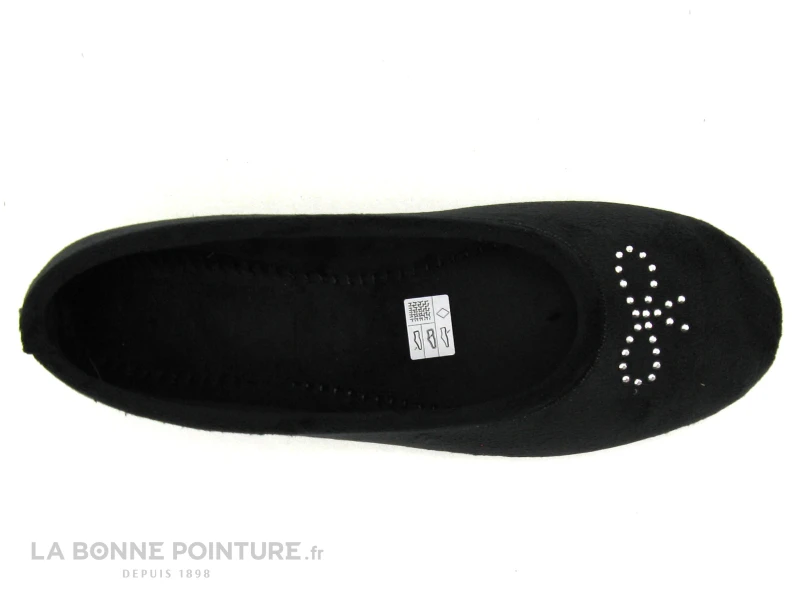 Maison Espadrille 6190 - Velours Noir - Chausson Ballerine – Image 4