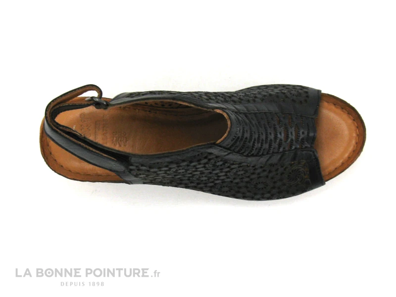 Karyoka GEMA Noir - Fleurs - Sandale Compensee – Image 6