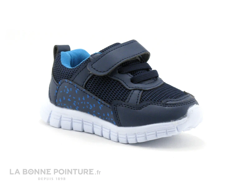 DT New York B310533 - Basket BEBE Bleu Marine - Interieur Turquoise