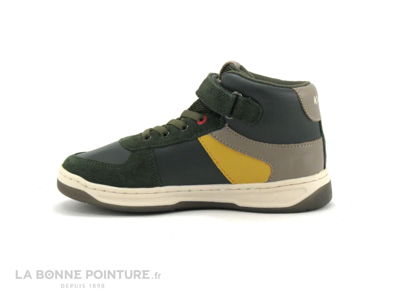 Kickers KICKALIEN Kaki Jaune Taupe - 910873 - Sneakers Montante â Image 3