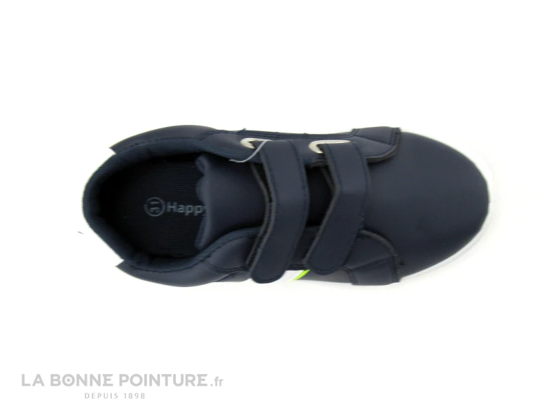 Happy Bee B147150 Bleu Marine - Blanc - Basket 2 Velcros Enfant – Image 3