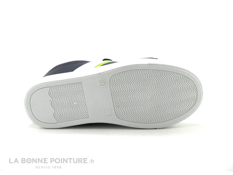 Happy Bee B147150 Bleu Marine - Blanc - Basket 2 Velcros Enfant – Image 4