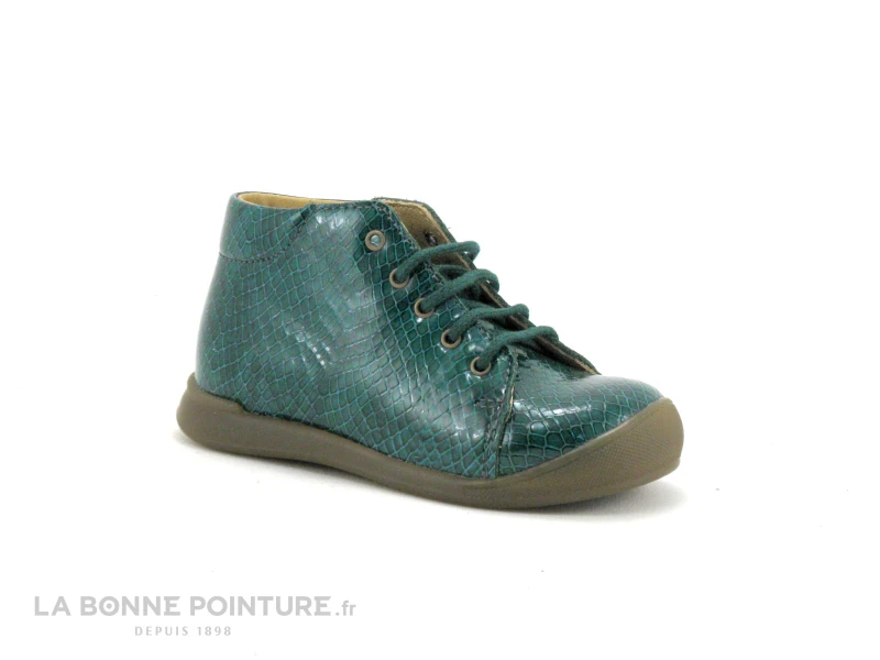Bopy UVELI - Vert Croco - Chaussure Montante Fille Vernie – Image 5