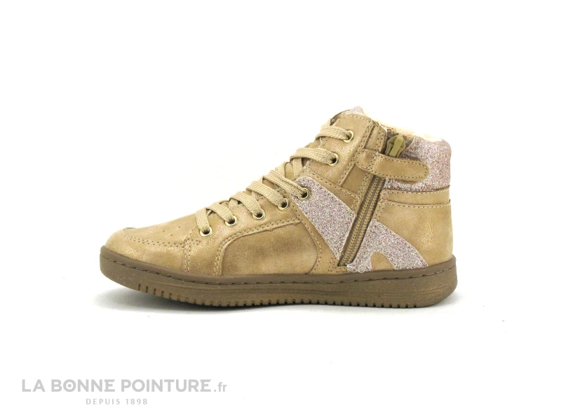 Kickers LOWELL Champagne - 739355 - Basket Montante Fille – Image 3