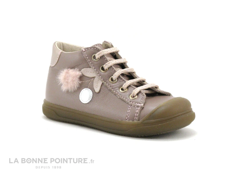 Bopy ROMANA Rose - Pompon Fourrure - Chaussure BEBE Fille – Image 5