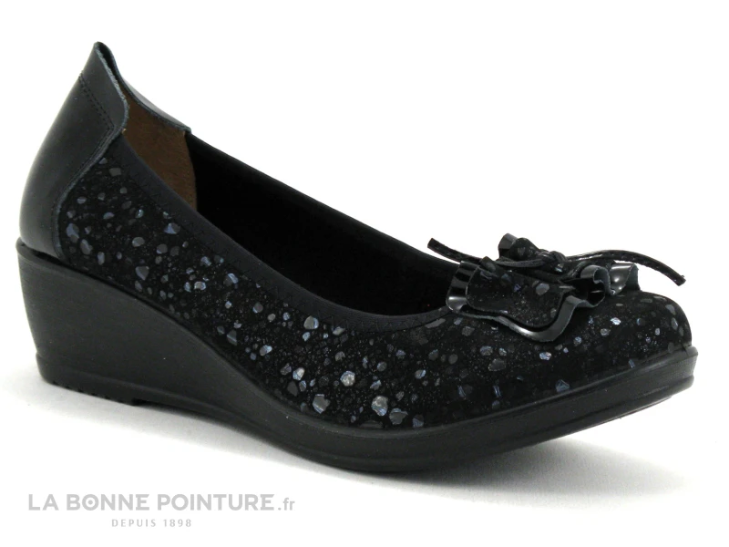 Inea BIME Verni Noir - Ballerine Talon Compense