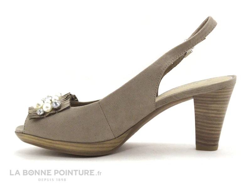 Marco Tozzi 2-29602-20 Taupe - Perles Culture - Sandale Talon – Image 3