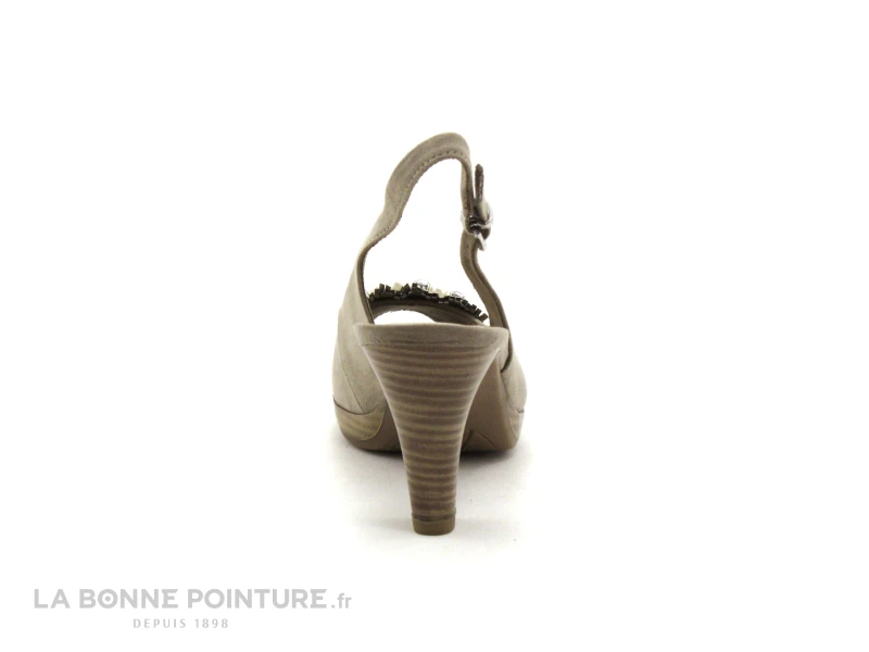 Marco Tozzi 2-29602-20 Taupe - Perles Culture - Sandale Talon – Image 4