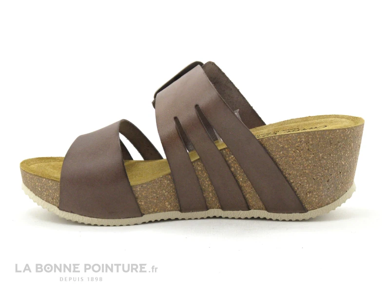 Carla Tortosa 56103 Taupe - Bride Boucle Carree - Mule Compensee – Image 2