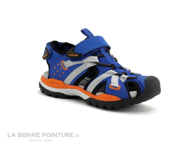 Geox BOREALIS J920RB - Bleu Royal - Orange - Sandale GARCON – Image 5