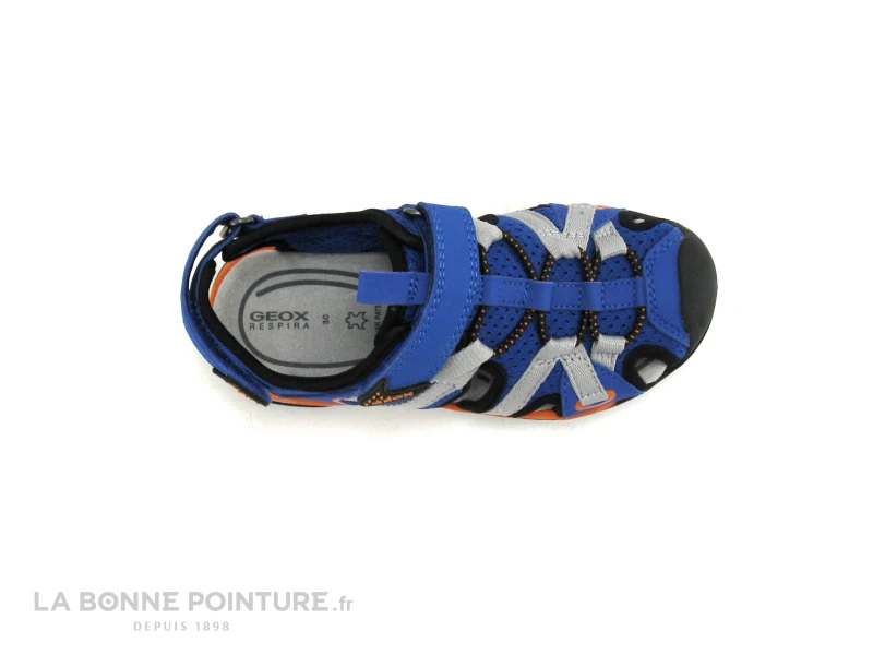 Geox BOREALIS J920RB - Bleu Royal - Orange - Sandale GARCON – Image 6