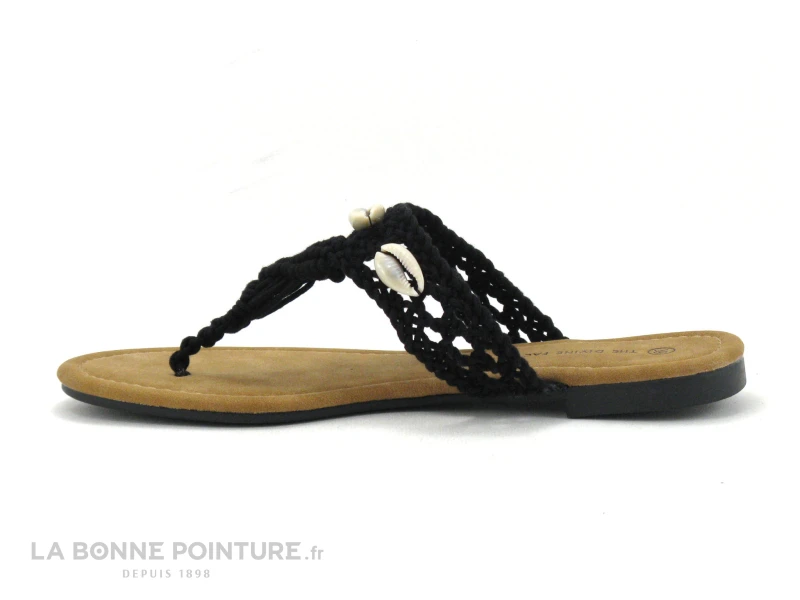 The Divine Factory TX3962 Noir Macrame - Coquillage - Tong Femme – Image 3