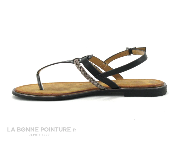 The Divine Factory FJ3974 Noir - Tresse Argent - Tong Fermee – Image 2