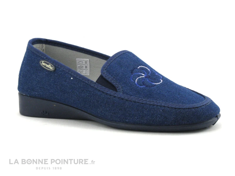 Semelflex Marie Lise - Bleu Jeans - Chausson Femme – Image 5
